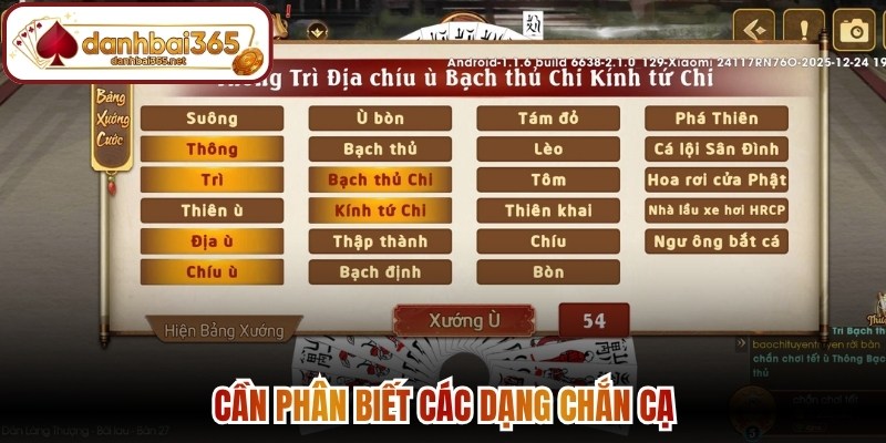 Cần phân biết các dạng chắn cạ