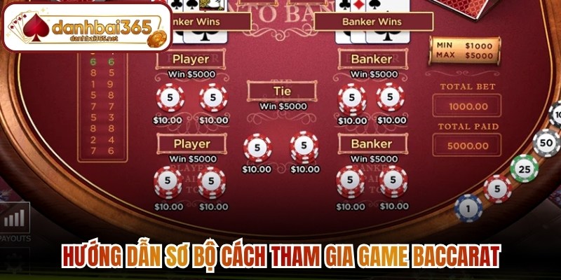 Hướng dẫn sơ bộ cách tham gia game Baccarat