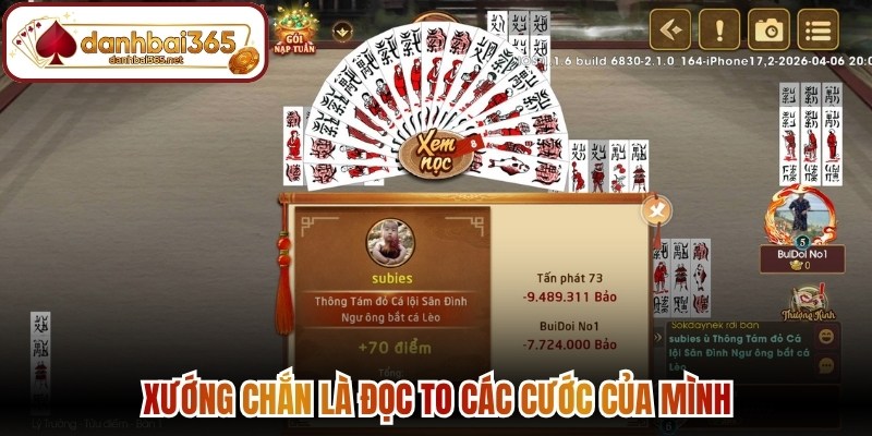 Xướng chắn là đọc to các cước của mình